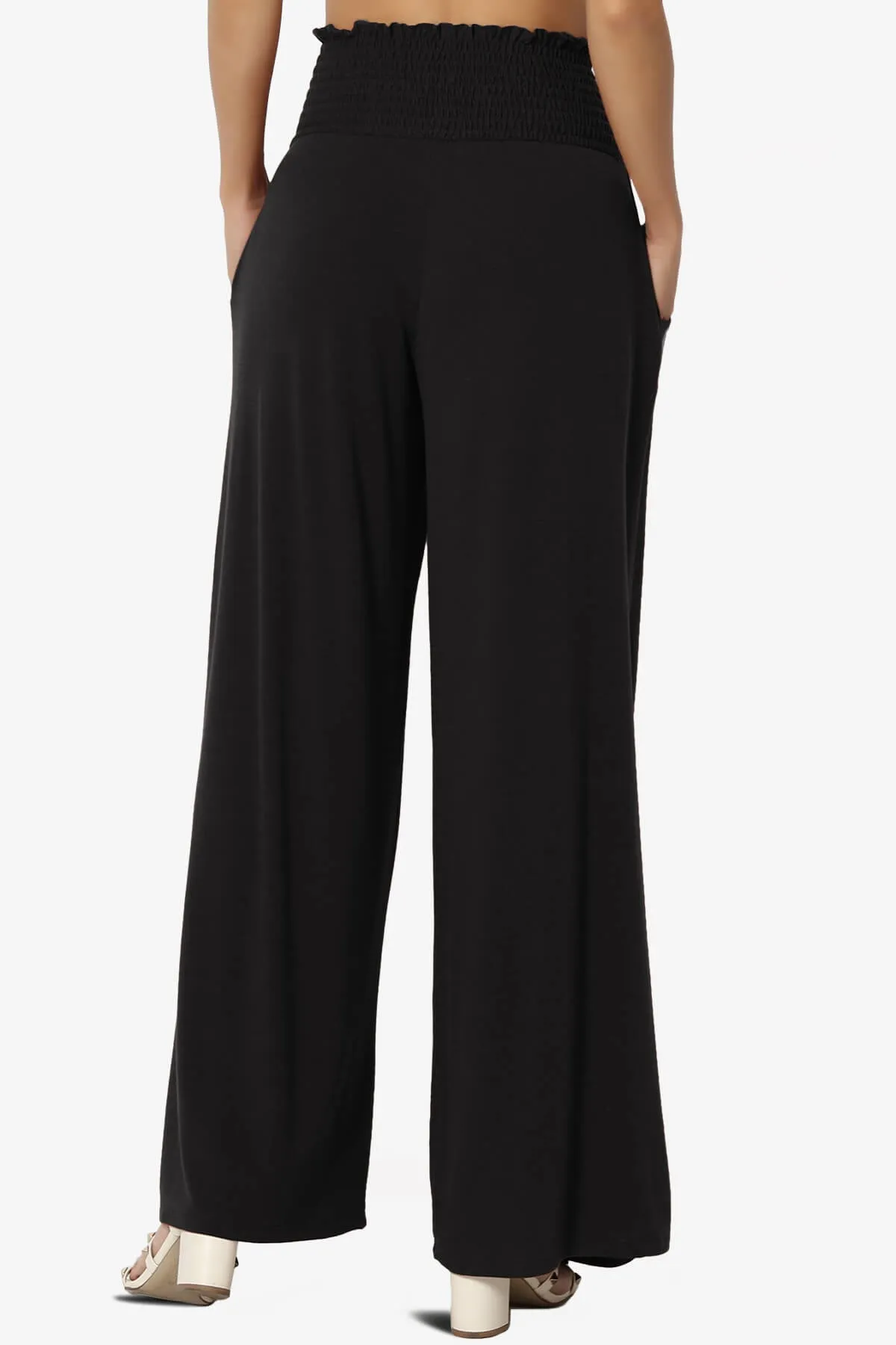 Estella Smocked Waist Lounge Pants PLUS 27" Inseam