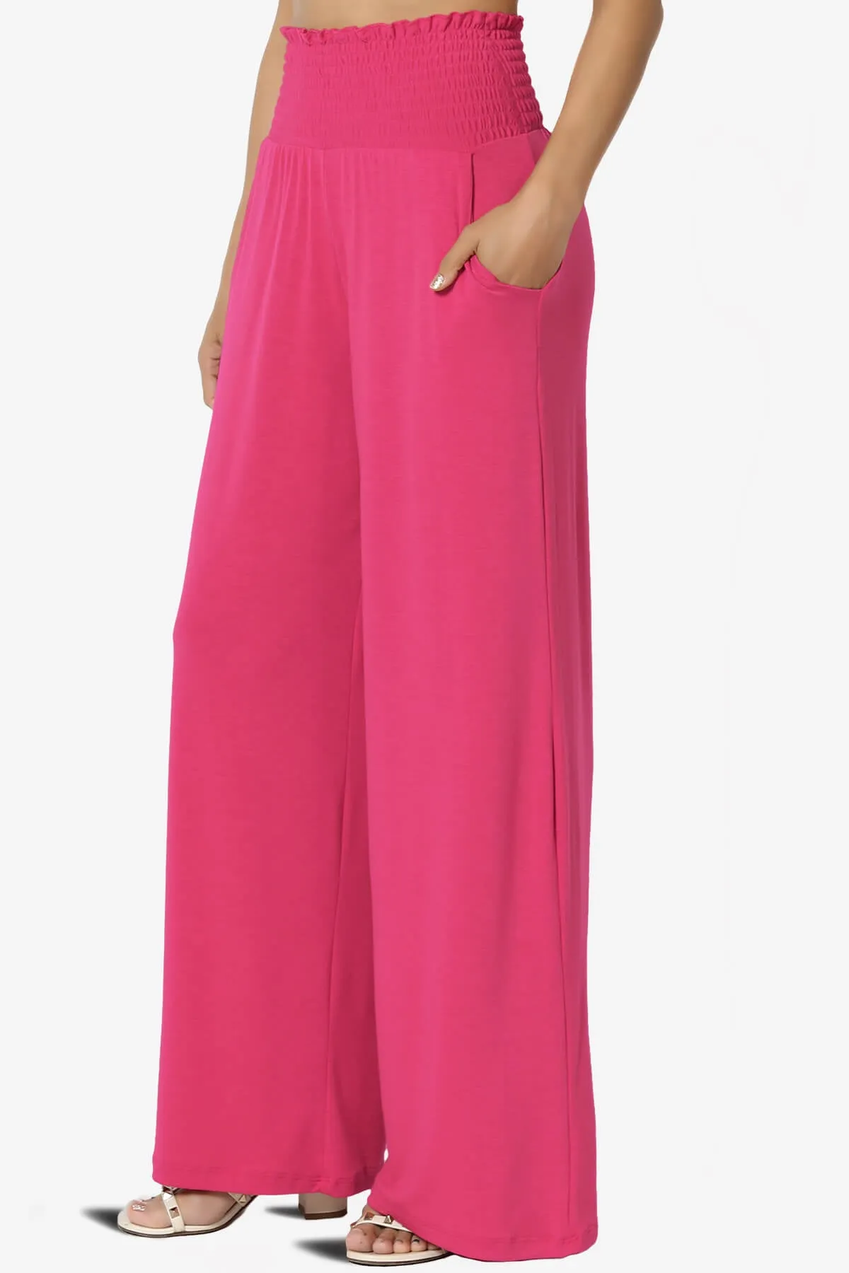 Estella Smocked Waist Lounge Pants PLUS 27" Inseam