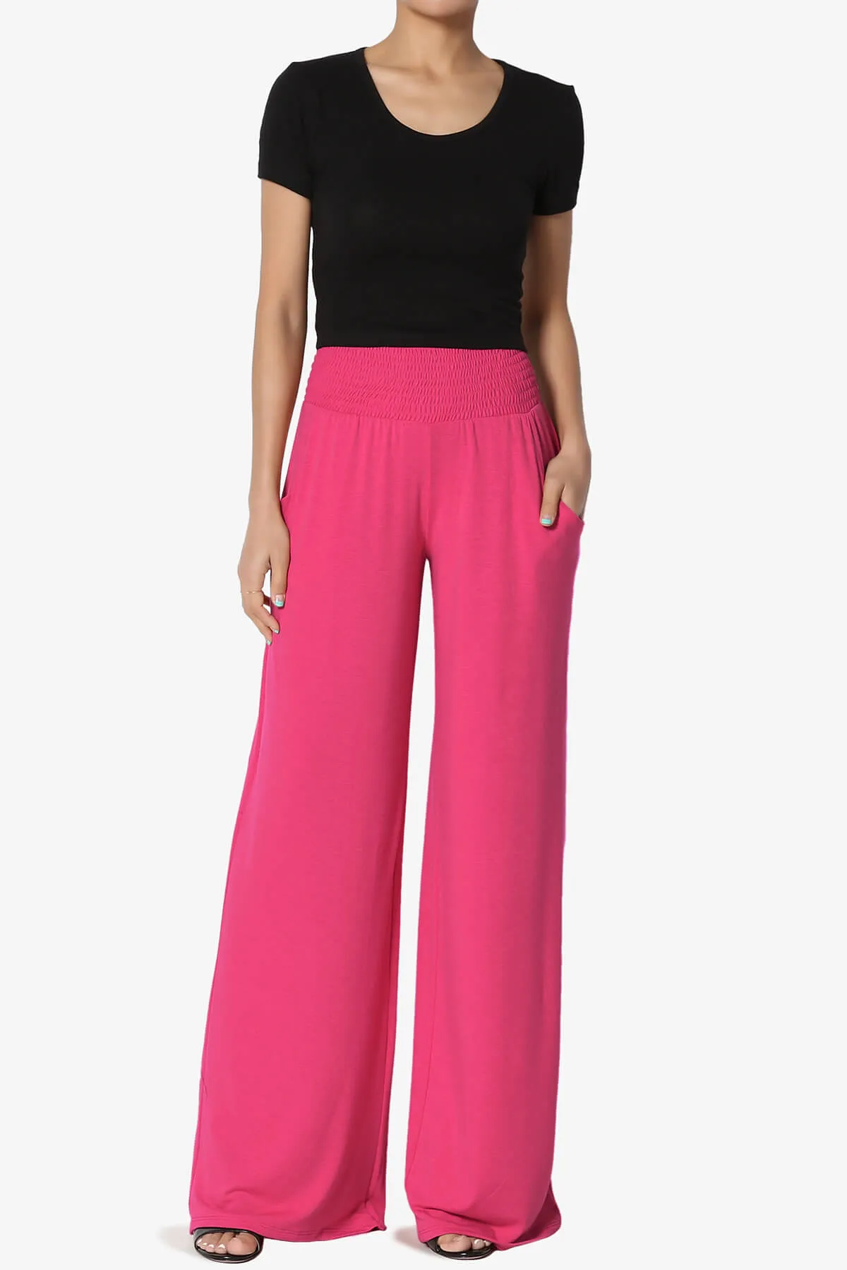 Estella Smocked Waist Lounge Pants PLUS 27" Inseam