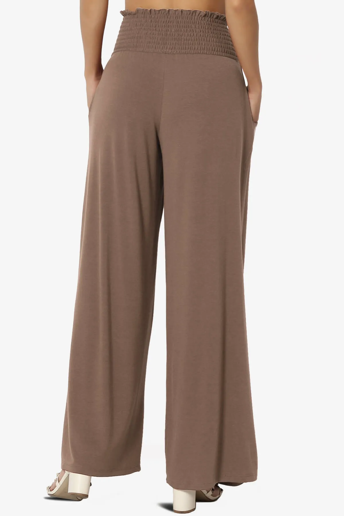 Estella Smocked Waist Lounge Pants PLUS 27" Inseam