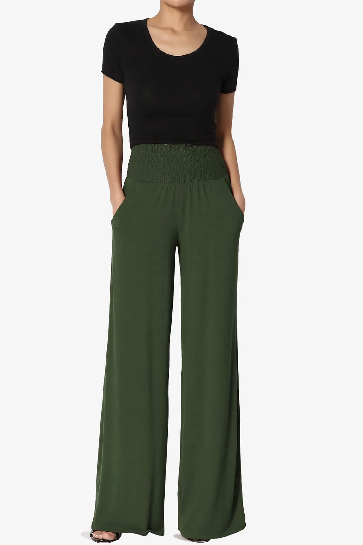 Estella Smocked Waist Lounge Pants PLUS 27" Inseam