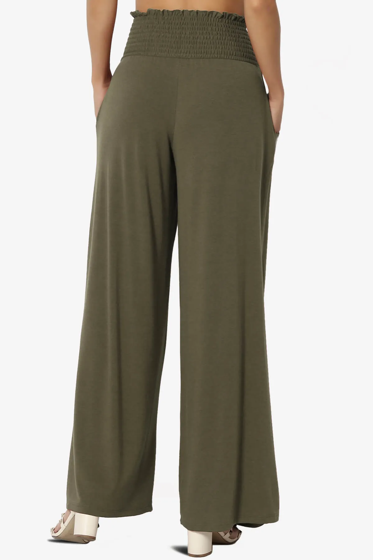 Estella Smocked Waist Lounge Pants PLUS 27" Inseam