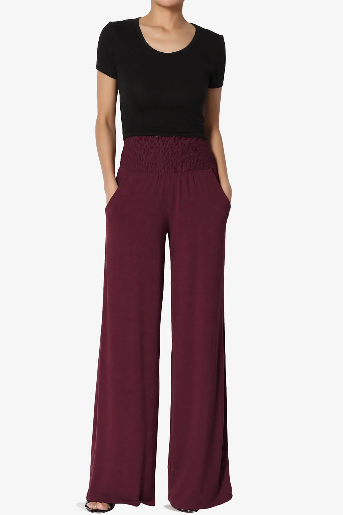 Estella Smocked Waist Lounge Pants PLUS 27" Inseam