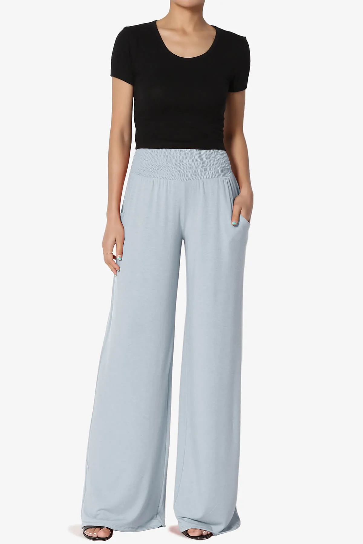 Estella Smocked Waist Lounge Pants PLUS 27" Inseam