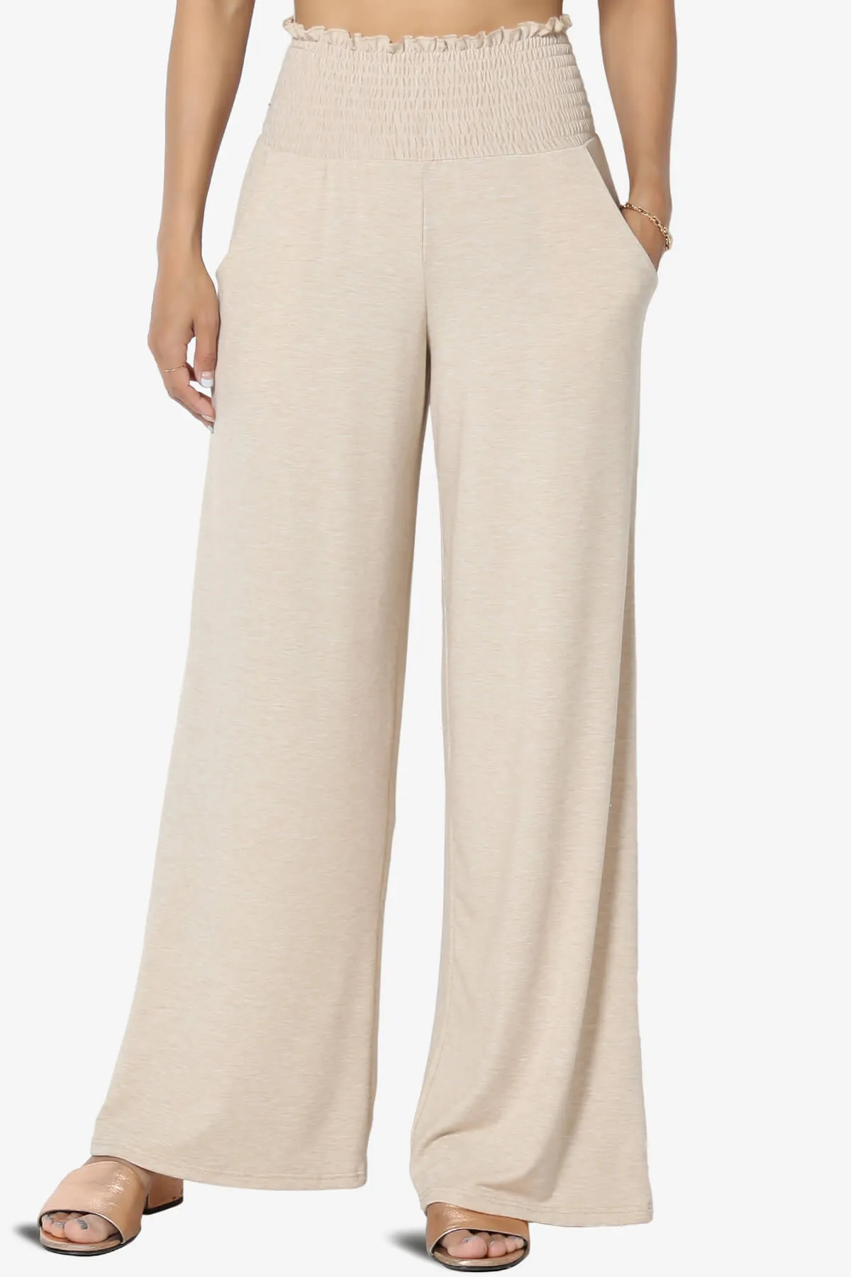 Estella Smocked Waist Lounge Pants PLUS 27" Inseam