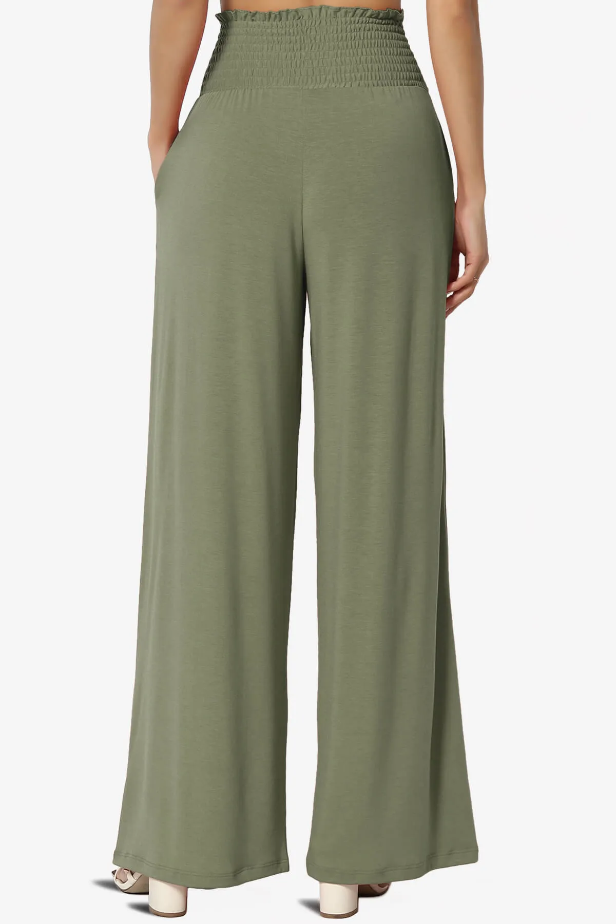 Estella Smocked Waist Lounge Pants PLUS 27" Inseam