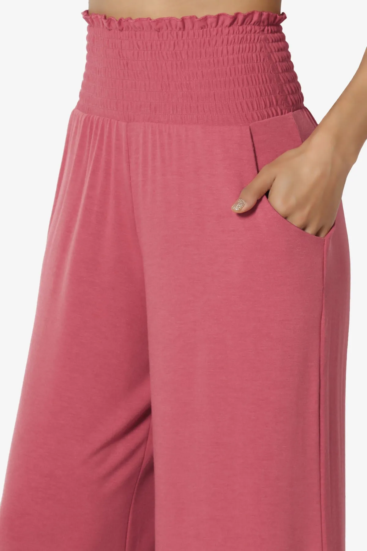 Estella Smocked Waist Lounge Pants PLUS 27" Inseam