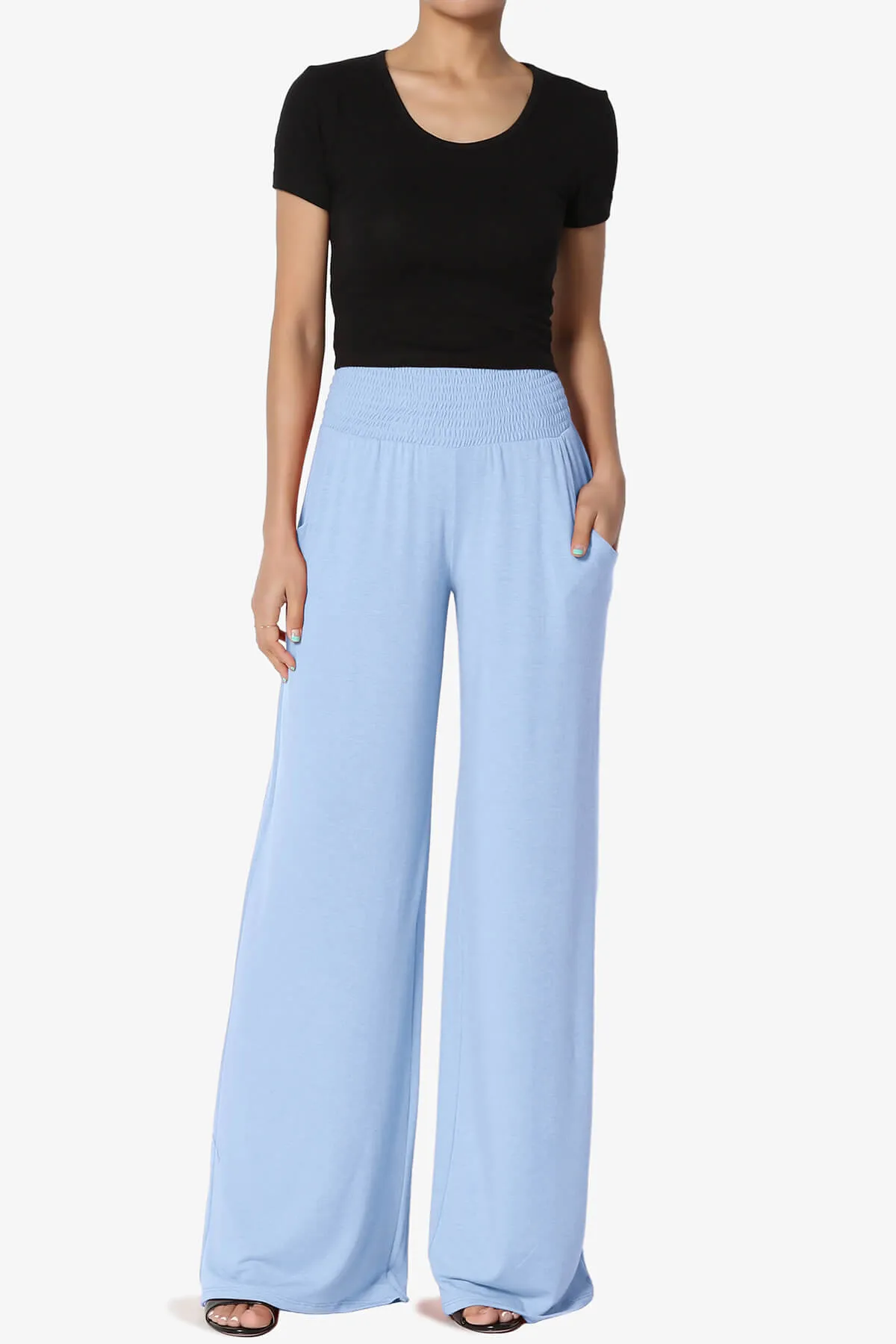Estella Smocked Waist Lounge Pants PLUS 27" Inseam