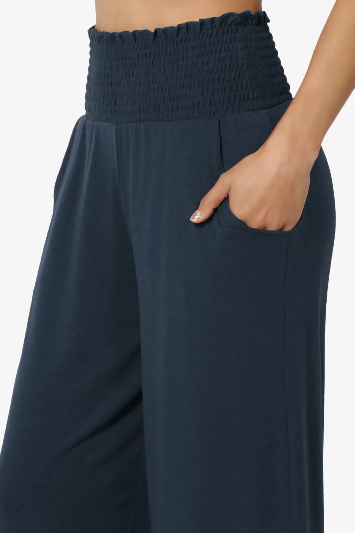 Estella Smocked Waist Lounge Pants PLUS 27" Inseam