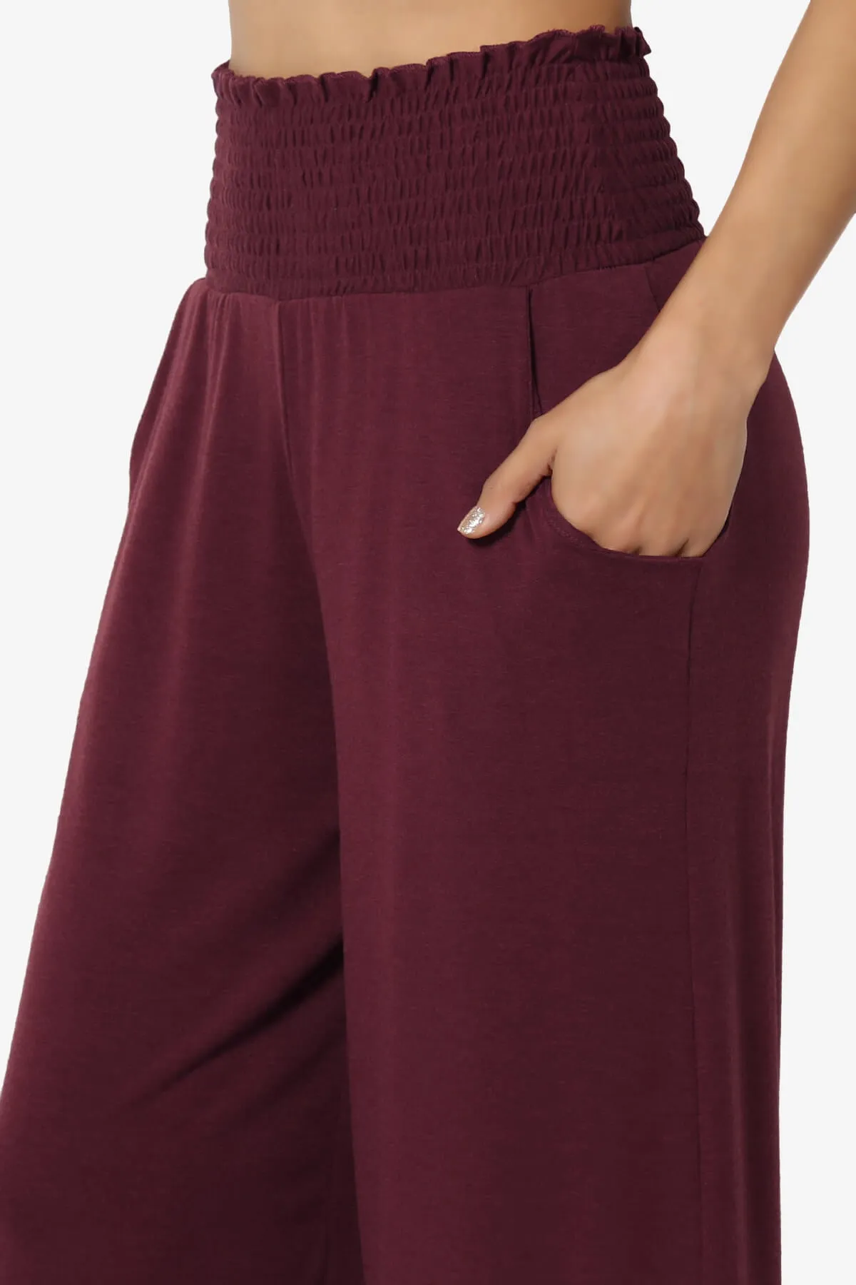 Estella Smocked Waist Lounge Pants PLUS 27" Inseam