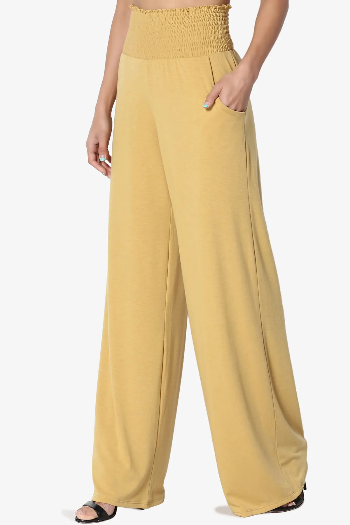 Estella Smocked Waist Lounge Pants PLUS 33" Inseam