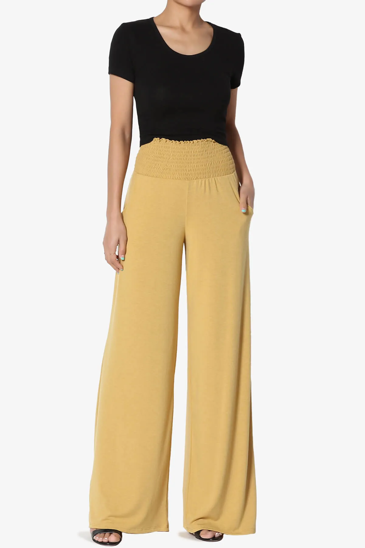 Estella Smocked Waist Lounge Pants PLUS 33" Inseam