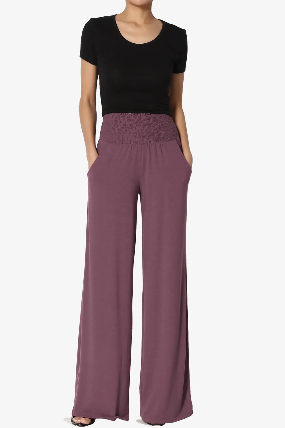 Estella Smocked Waist Lounge Pants PLUS 33" Inseam