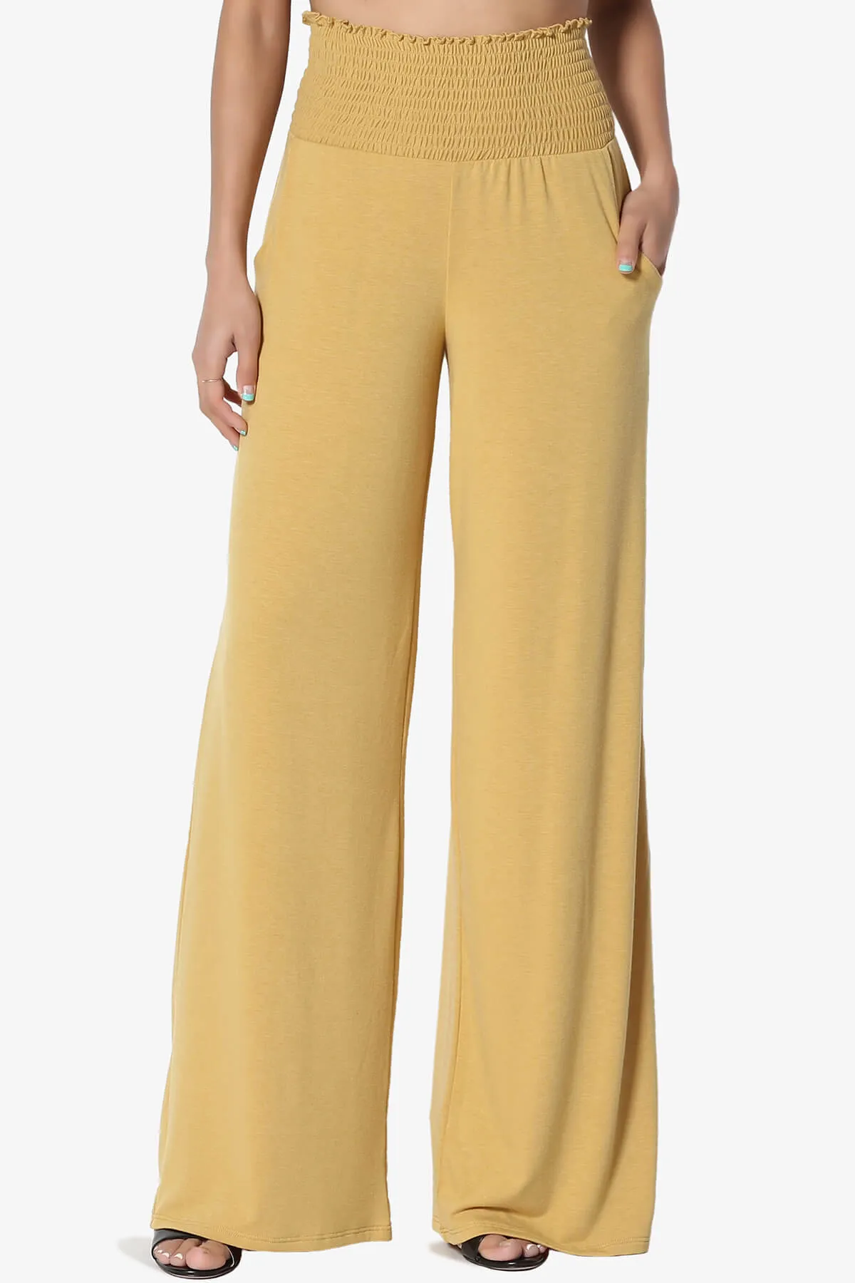 Estella Smocked Waist Lounge Pants PLUS 33" Inseam