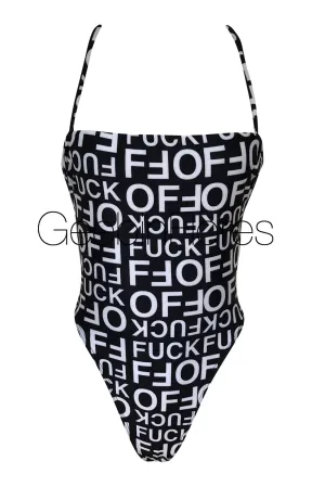 F*ck Off Bodysuit (Black/White)