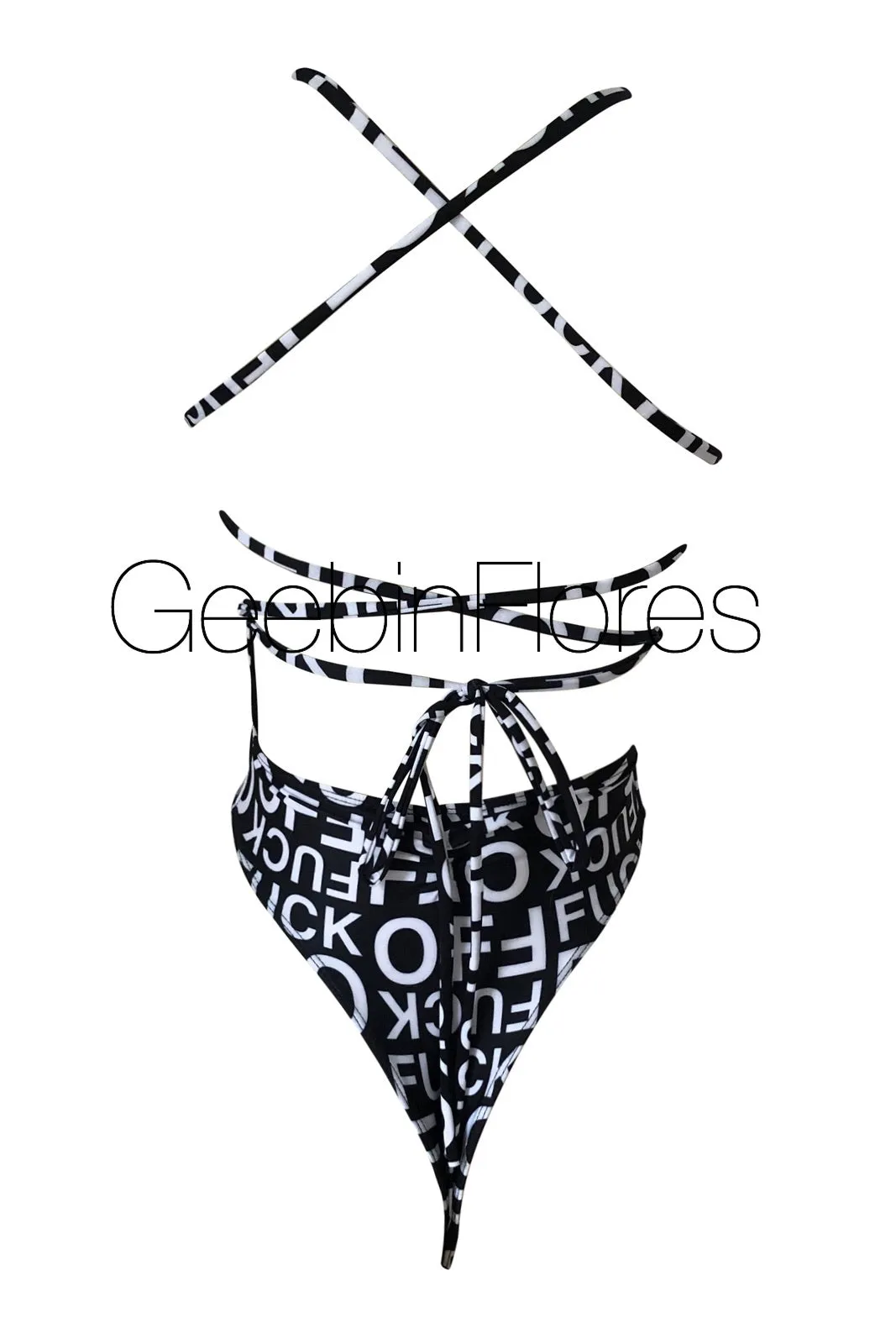 F*ck Off Bodysuit (Black/White)