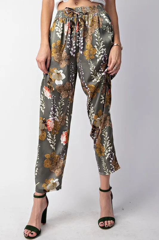 FINLEY FLORAL PANTS GREY*