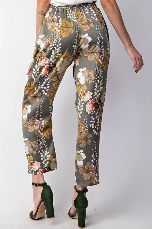 FINLEY FLORAL PANTS GREY*