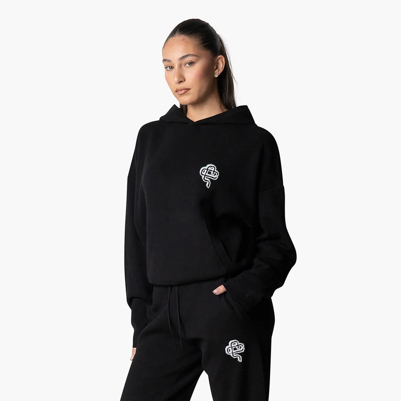 FLO KNITTED SET | BLACK/OFF WHITE