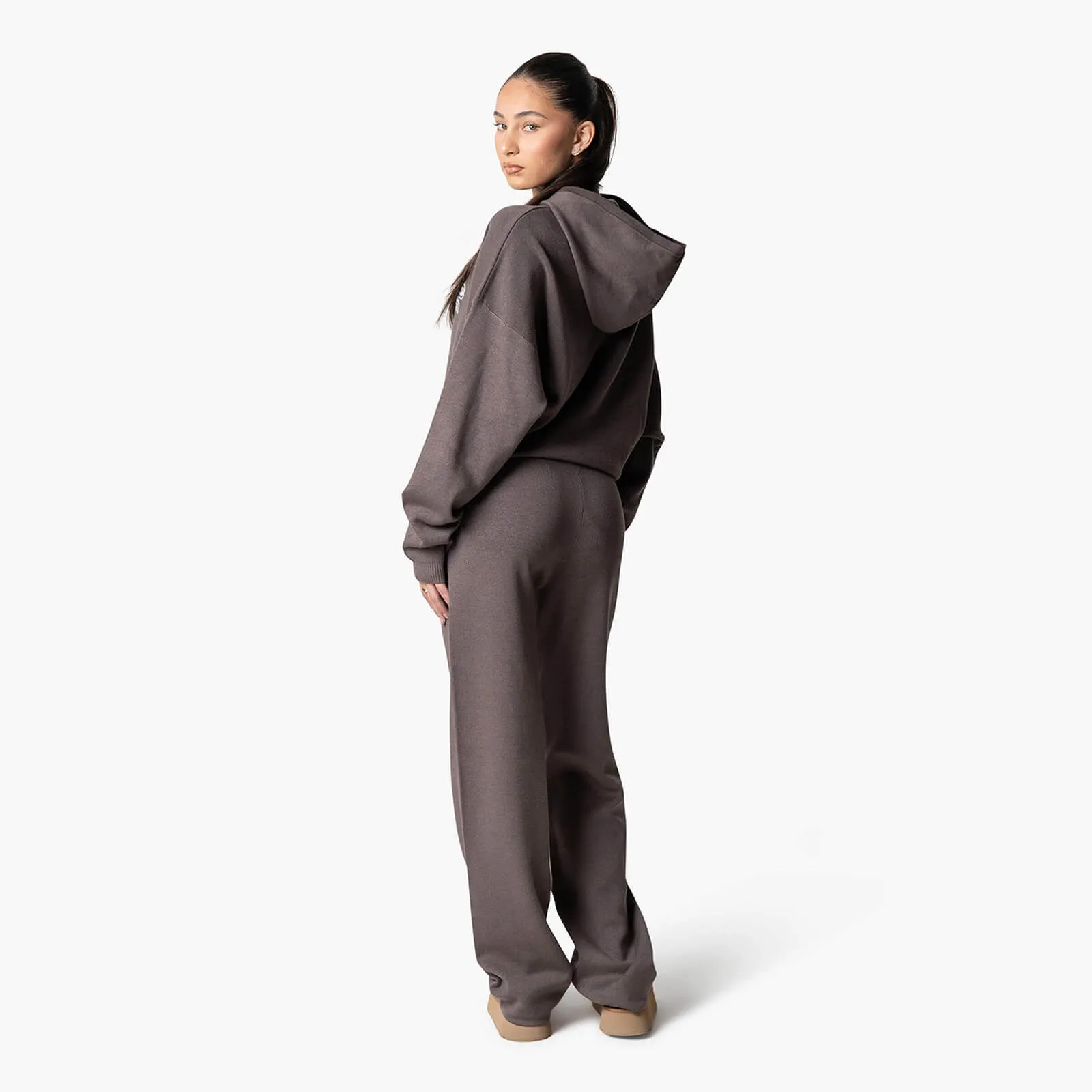 FLO KNITTED SET | COOL BROWN/OFF WHITE