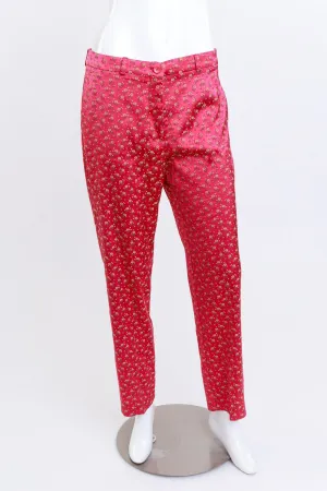 Floral Jacquard Satin Pant