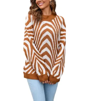 Fresh Impressions Long Sleeve Patterned Pullover