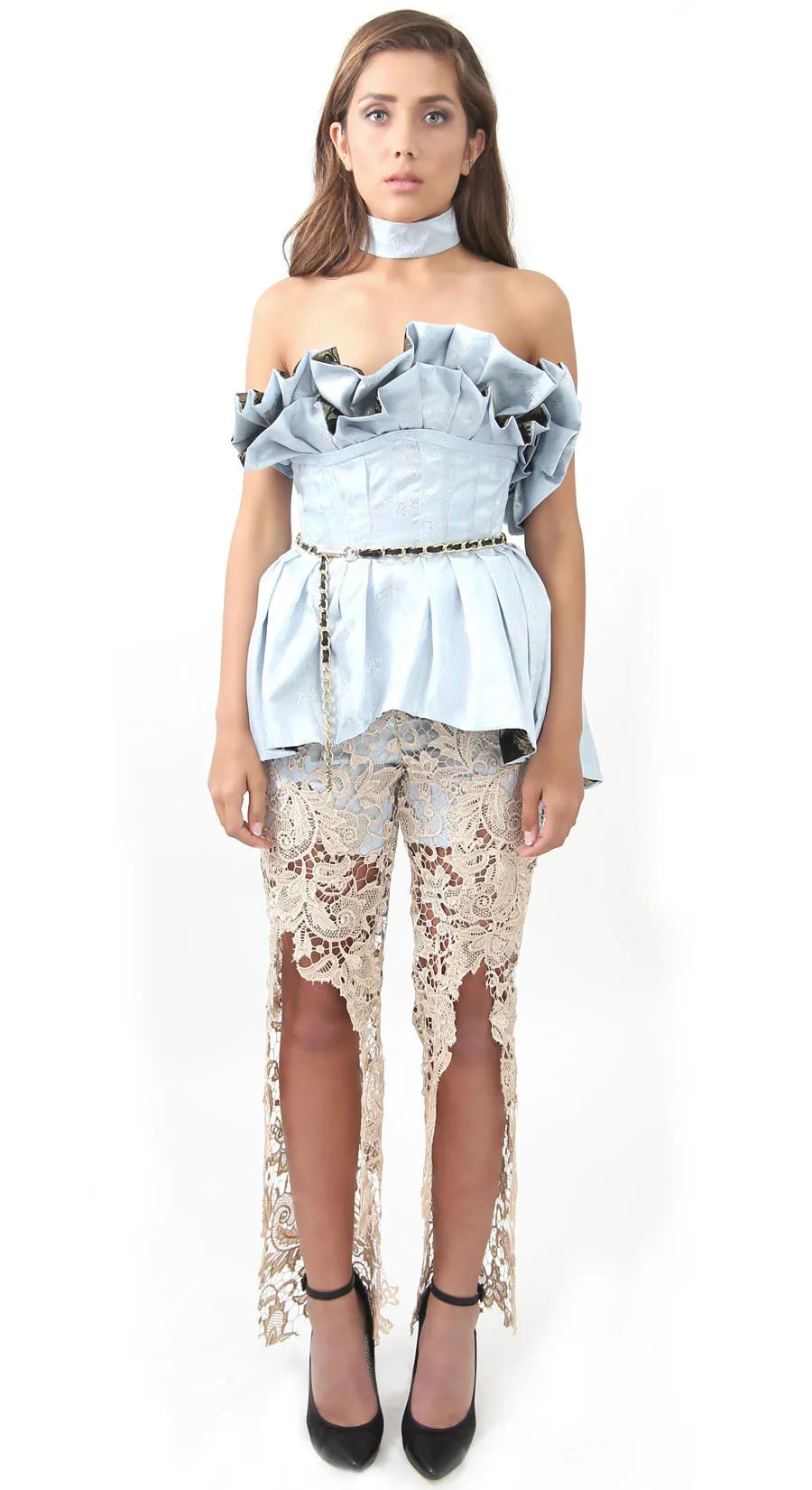 Gold Lace Pants