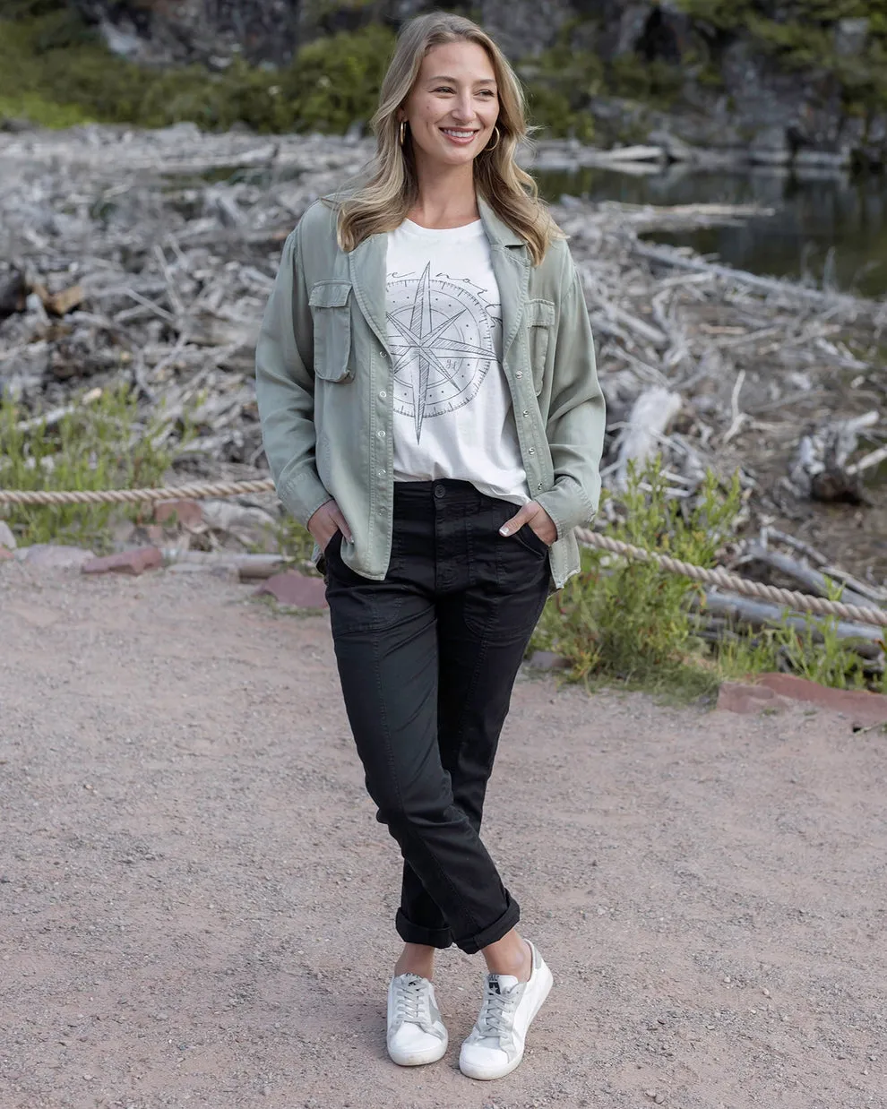 Grace & Lace Camper Cargo Pants - Black