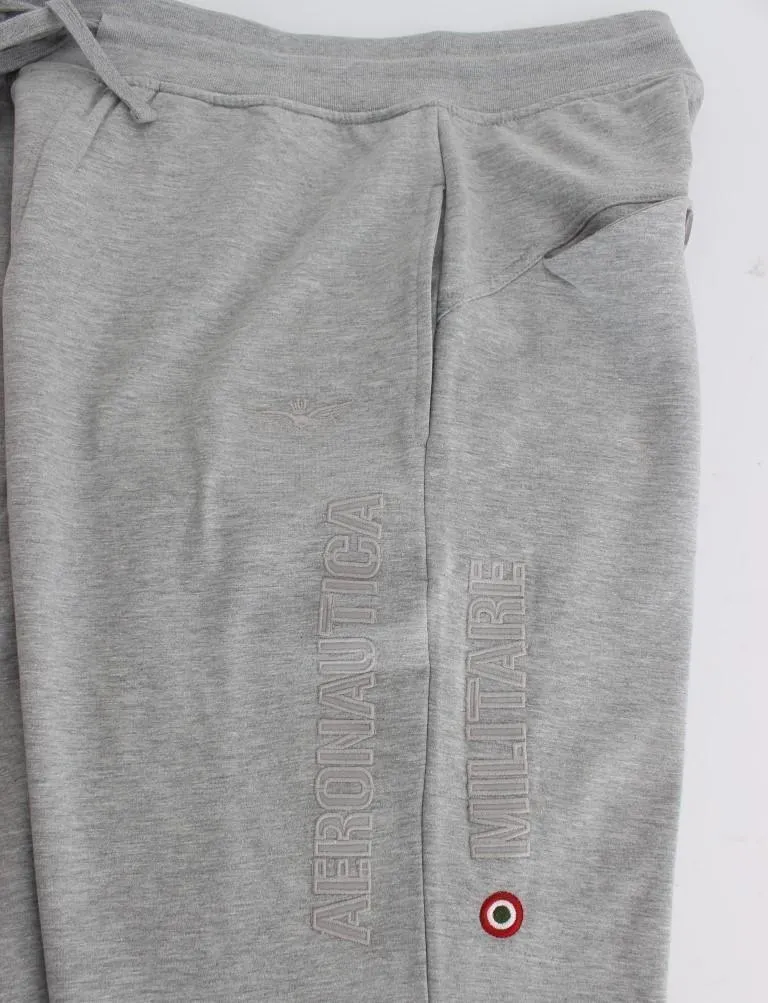 Gray Cotton Stretch Pants