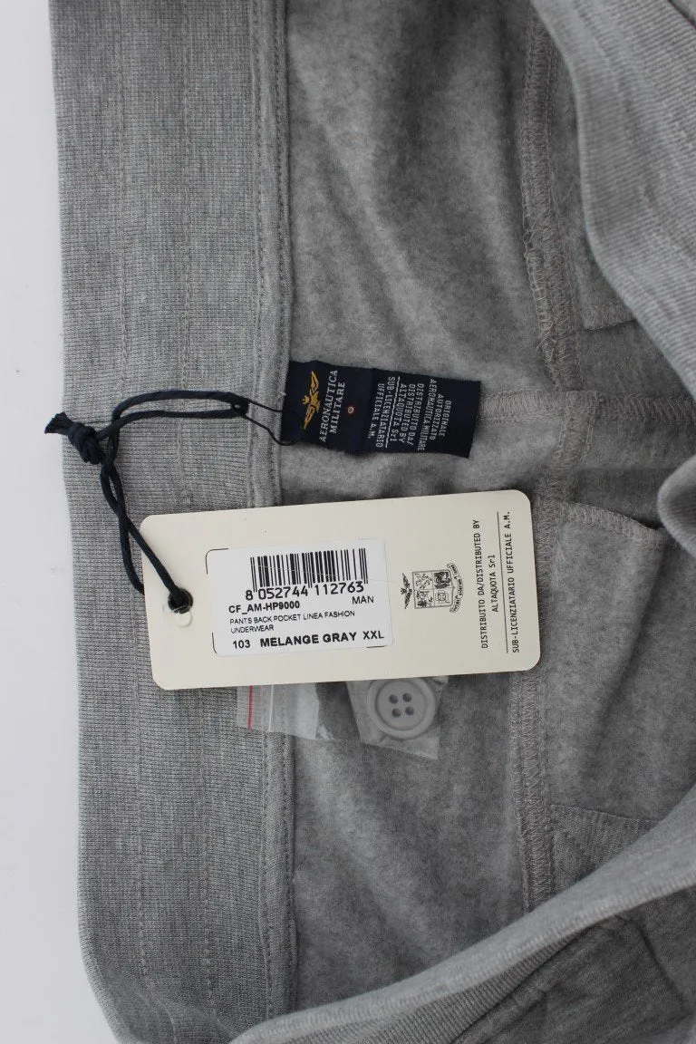 Gray Cotton Stretch Pants