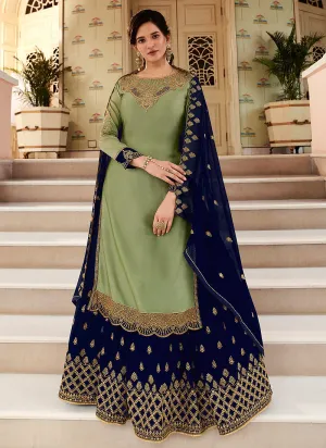 Green Designer Sharara Suit