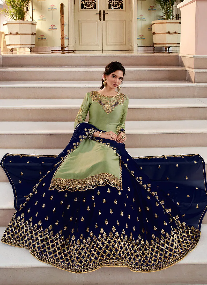 Green Designer Sharara Suit