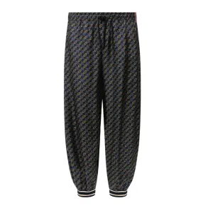 Gucci Bi-material Scarf Print Track Pants in Green