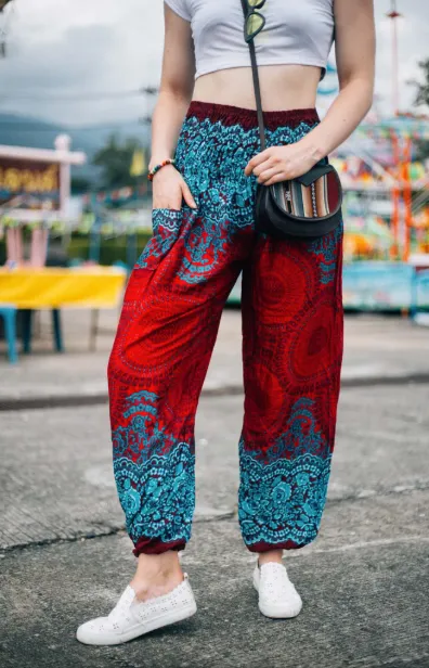 Gypsy Pants - Honeycomb Lace, Fire & Ice