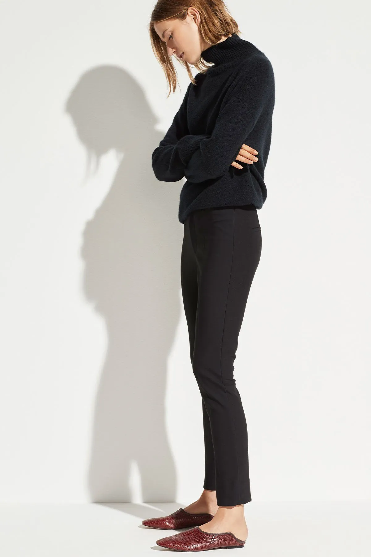 High Rise Cigarette Pant Black