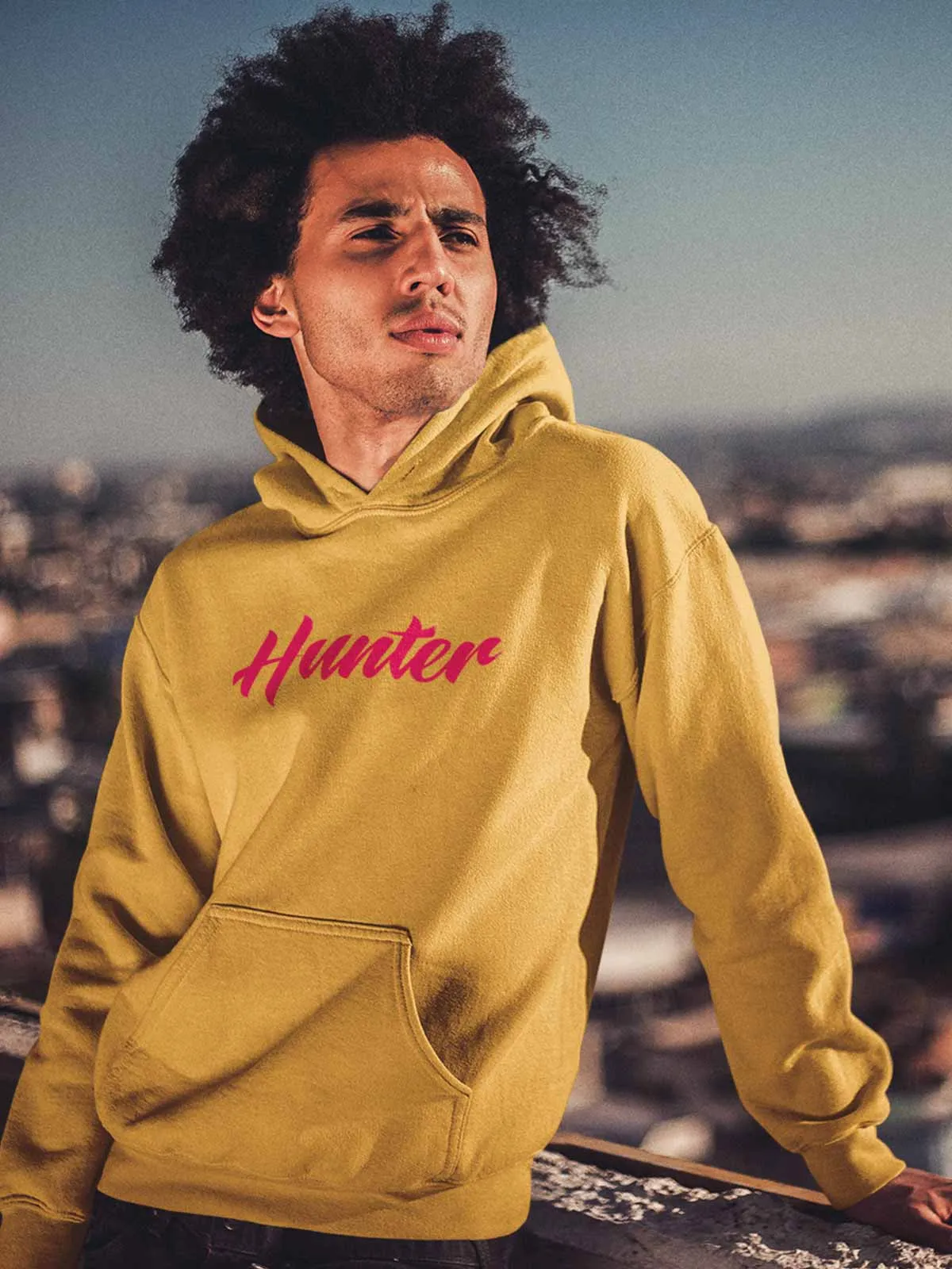 Hunter Printed Cotton Hoodie for Men & Women