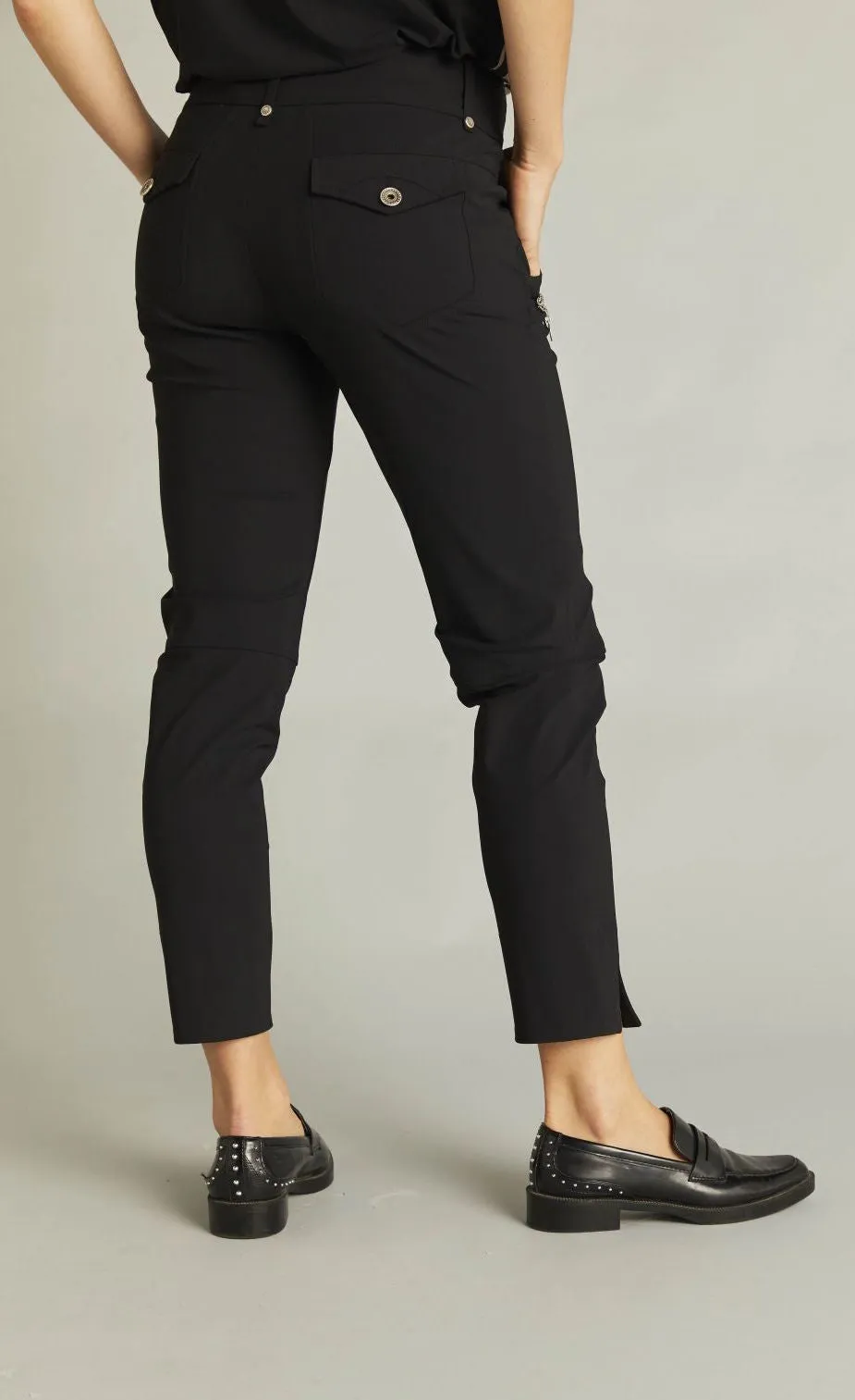 Indies Black Epatant Pant
