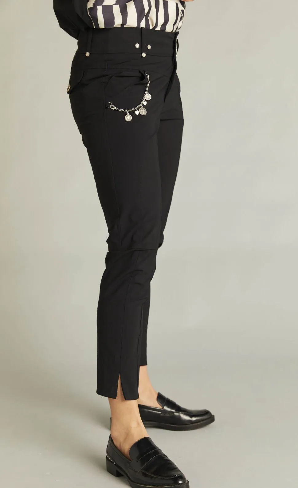 Indies Black Epatant Pant