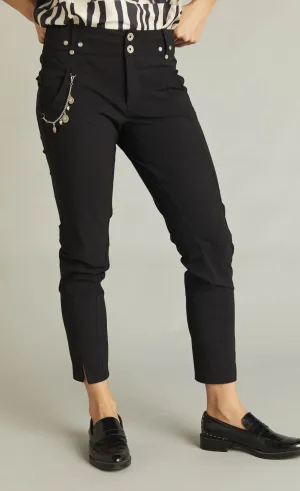 Indies Black Epatant Pant