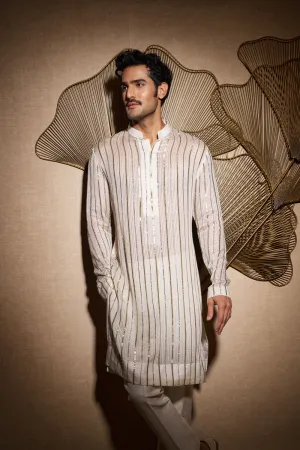 Ivory Sheer Organza Kurta