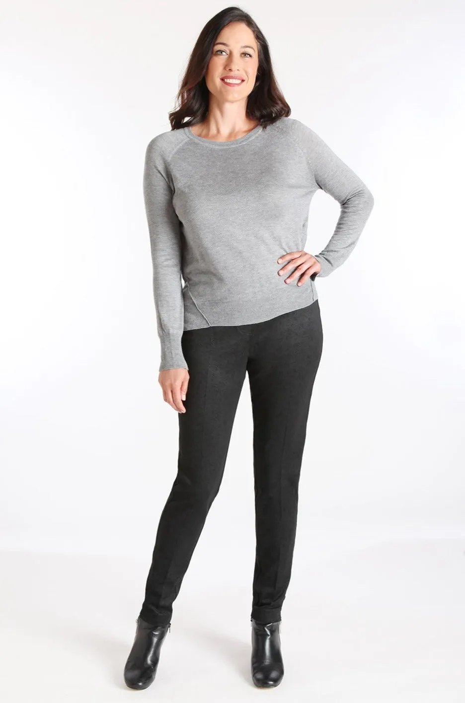 Ivy Jegging - Embossed Faux Suede: FINAL SALE