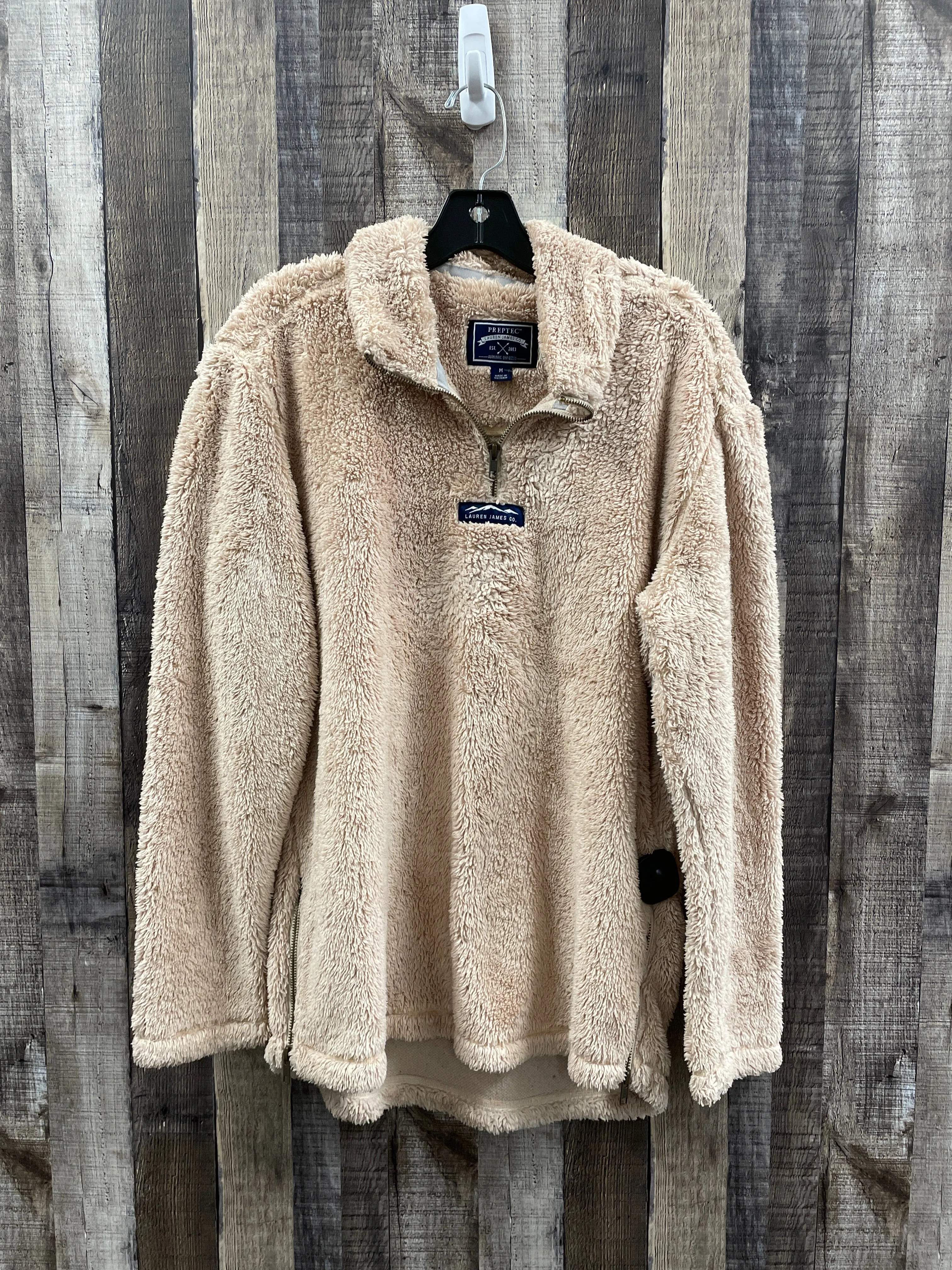 Jacket Fleece By Lauren Jeans Co In Brown, Size: M