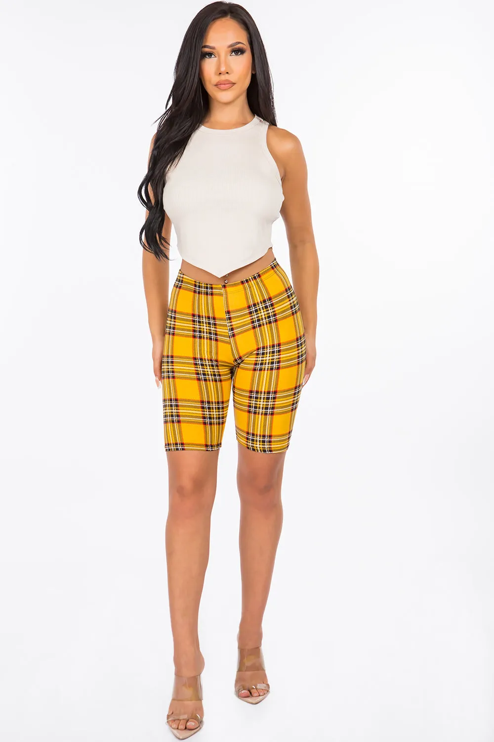 Kaylee Biker Shorts - Yellow