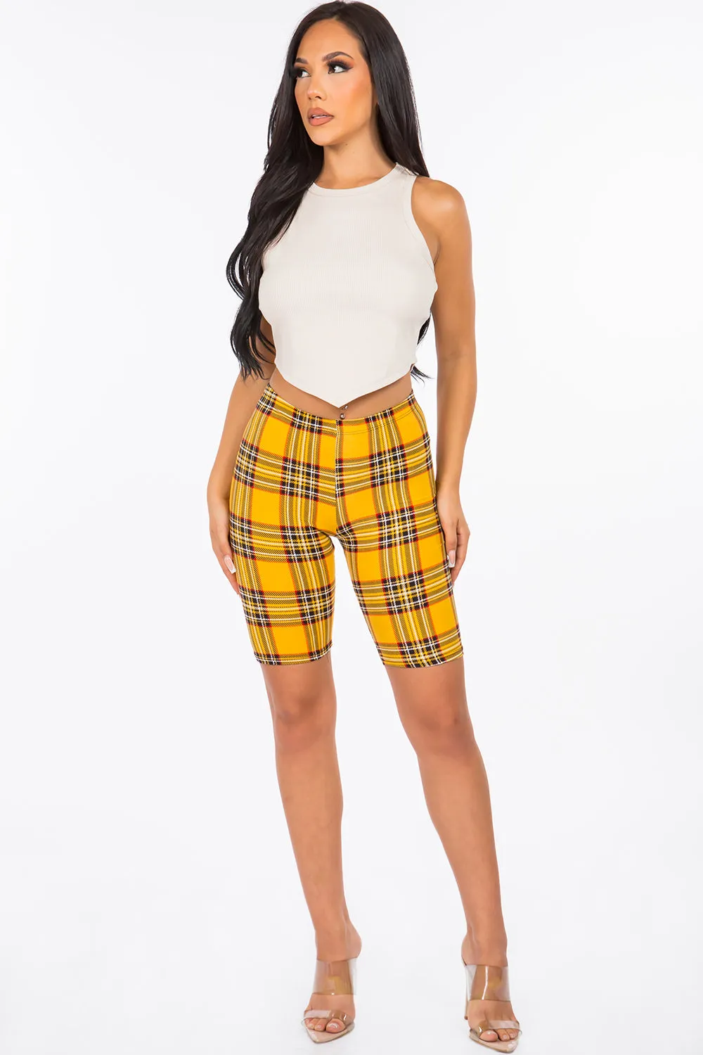 Kaylee Biker Shorts - Yellow
