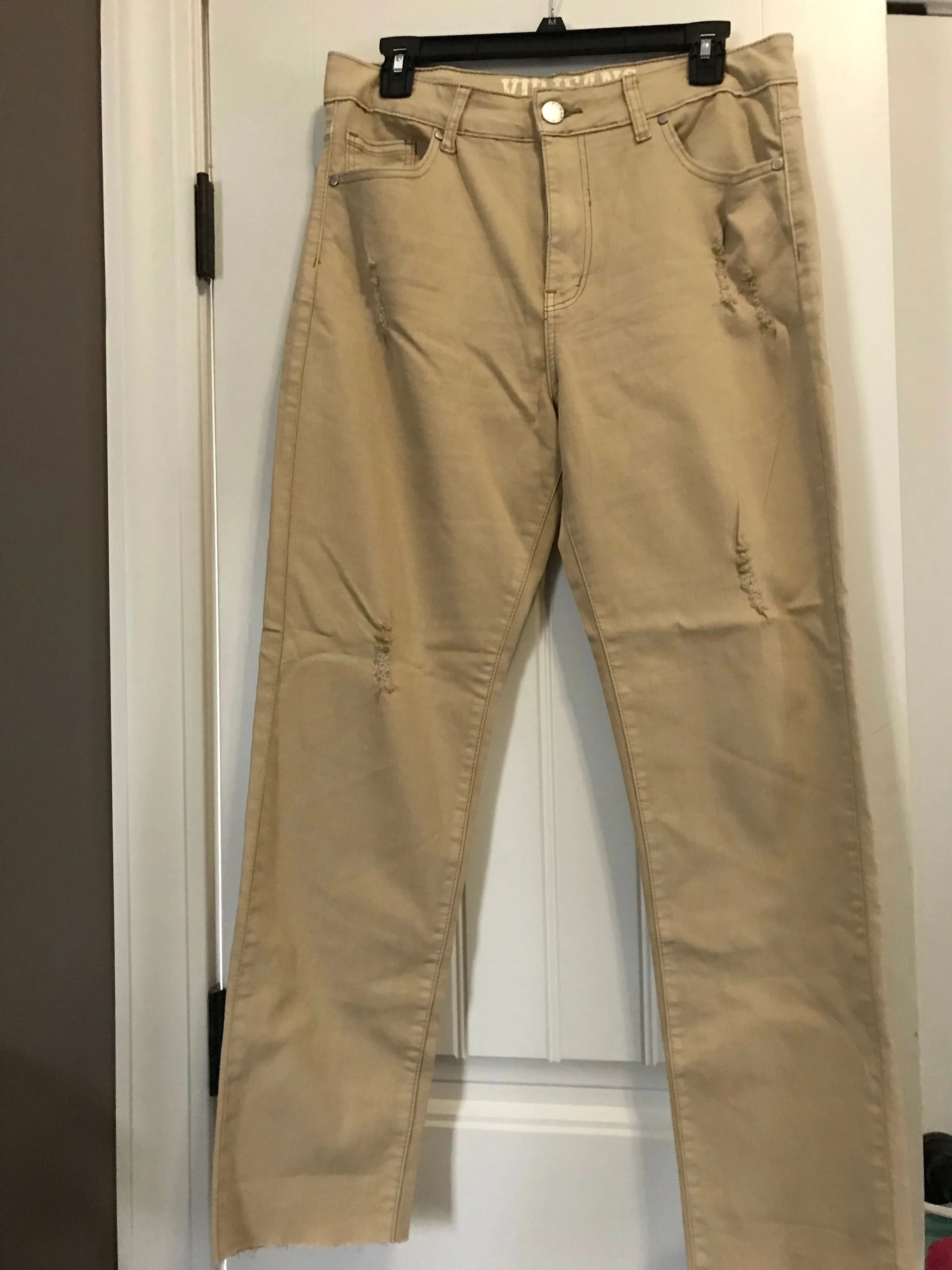 Khaki VIP Distressed Jeans- 10
