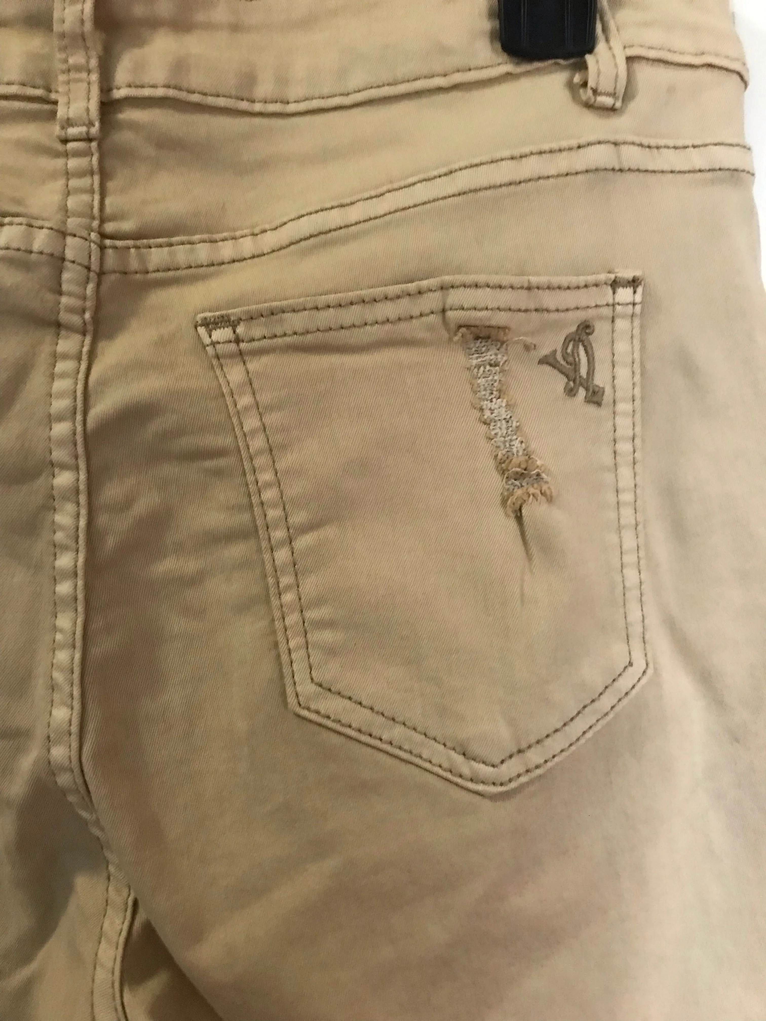 Khaki VIP Distressed Jeans- 10