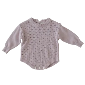 Knit Romper - Dusty Lilac