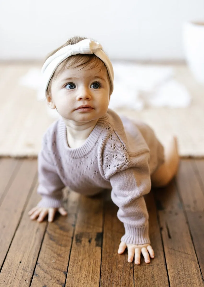 Knit Romper - Dusty Lilac