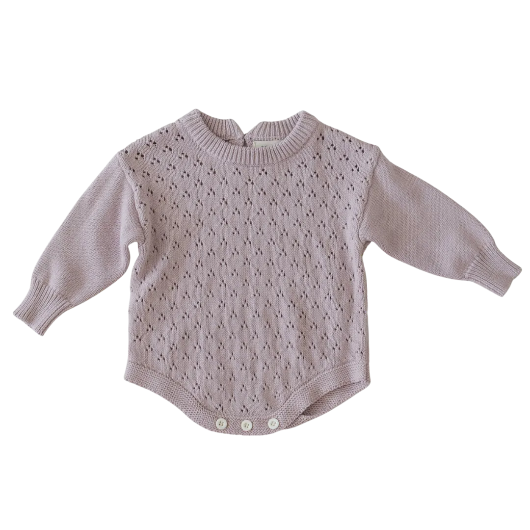 Knit Romper - Dusty Lilac