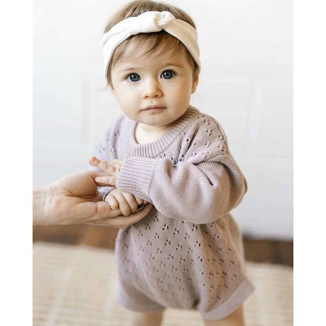 Knit Romper - Dusty Lilac
